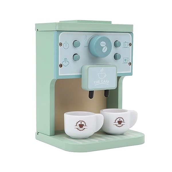 Vbestlife Jouet de Cafetière en Bois, Machine à café Jouets Tasses à Lait  de Simulation Déducation Précoce pour Enfant