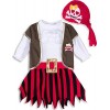 MOMBEBE COSLAND Ensembles Pirate Enfant Filles Halloween Tenue 5 Pièces 2 Ans Rouge