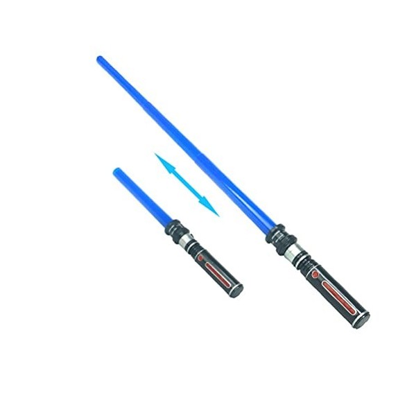 Ozgkee Sabre laser LED pour enfants, sabres lumineux rétractables, Force FX avec lumière et son blaster, Space Wars cadeaux d