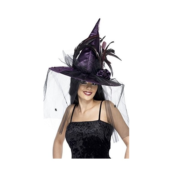 Smiffys Chapeau sorcière Violet Femme Halloween