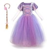 IBTOM CASTLE Costume de princesse Cendrillon Sofia Rapunzel, pour enfant, robe longue pour fête, cosplay, carnaval, demoisell