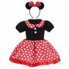 FYMNSI Robe tutu à pois,Pour enfant,Pour le carnaval,En forme de souris,Pour un anniversaire, une fête, un cosplay,Manches co