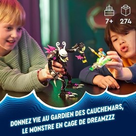 LEGO 71455 DREAMZzz Le Monstre-Cage, Set de Figurines, Les Enfants Transforment Z-Blob en Mini-Avion ou Moto Volante, Inclut 