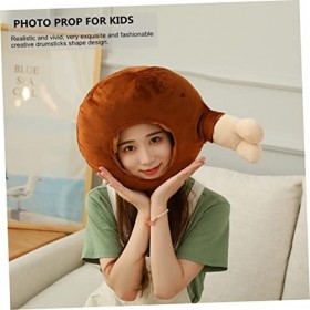 Toyvian 2 Pièces Gros Couvre-Chef De Poulet Chapeau De Dinde en Peluche Jouet Animal en Peluche Chapeau De Nouveauté Chiens e