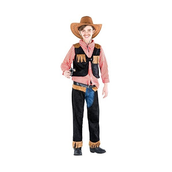 TecTake dressforfun Déguisement pour garçon cowboy | costume + superbe gilet | western shérif costume 12-14 ans | no. 300540