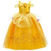 New front Princesse Belle Robe Belle Fille Robe avec accessoires Robe élégante de fille pour Luxury Party Halloween Anniversa