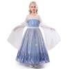 ELSA & ANNA Robe Princesse pour Filles - Déguisement Reine des Neiges pour Filles - Robe Princesse Filles pour Fêtes, Anniver