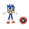 Sonic The Hedgehog- Figurine daction avec Accessoire étoile à Ressort, 4" Modern Sonic