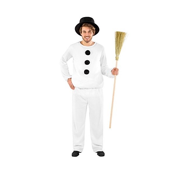 TecTake dressforfun Déguisement Bonhomme de Neige Homme Noël Snowmen S | no. 300464 