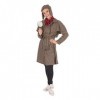 Bristol Novelty- détective Femme Small Costume, Filles, AF171S, Marron, S