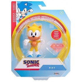 Sonic the Hedgehog Ray Action Figure 4 inch with Red Chaos Emerald