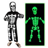 DAOUZL Déguisement Halloween Squelette Enfant, Costume de Squelette Lueur Noir, Costume Squelette Enfant, Glow in the Dark De