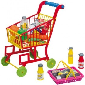 Partner Jouet - A1101910 - Jeu dimitation - Coffret Caddie Epicerie