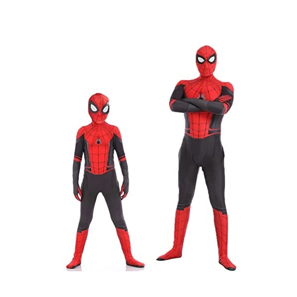 Leezeshaw Costume de super-héros Spiderman 2099 pour garçon, costume dHalloween Spiderman Remy Tony pour adultes et enfants.