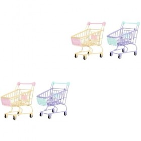 Abaodam 4 Pcs Panier Ornements Décor pour Enfants Mini Panier pour Enfants Jouets De Bureau Jouets Toodler Chariot pour Tout-