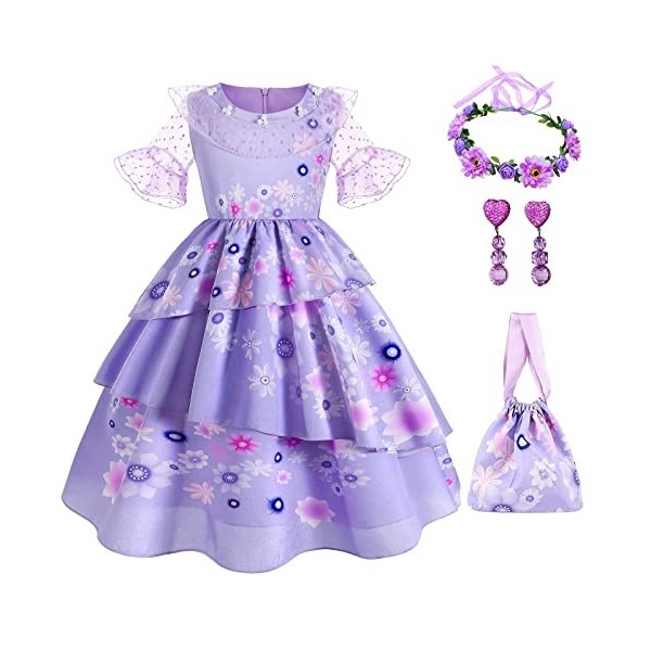 AntDiseno Isabella Encanto habiller les enfants, princesse habiller les filles costumes partie Halloween Noël anniversaire co