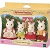 Sylvanian Families - Le Village - La Famille Lapin Chocolat - 4150 - Famille 4 Figurines - Mini Poupées