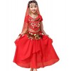 Astage Costume de danse orientale indienne pour fille Halloween, blanc, 3-5 ans