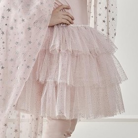 Ginger Ray Girls Pink & Starlight Silver Sparkle Fairy Princess Tutu for Christmas Costume Parties Age: 3-5 Years
