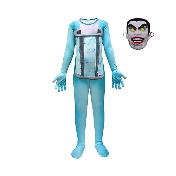 Tubaxing Skibidi Toilet Costume De Cosplay pour Enfants Combinaison pour Garçons et Filles Tenue De Fête De Carnaval Dhallow