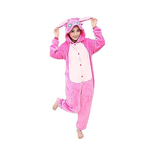 Better-Life Hiver Pyjama Combinaison Enfant/Adulte Ensemble Velours Animal Cartoon Costume Fête Halloween Déguisement Cosplay