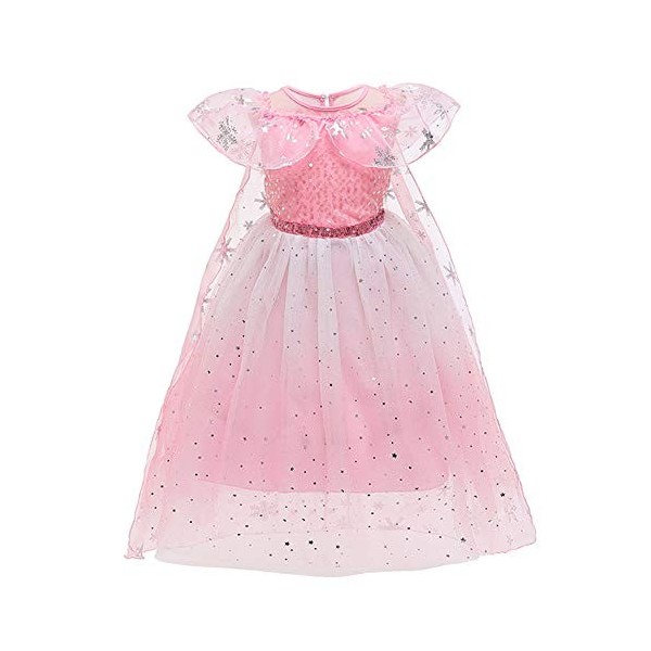 Odizli Anna et Elsa Robe Enfant Fille Reine des Neiges Costume Halloween Noël Carnaval Anniversaire Fête Cosplay Paillettes R