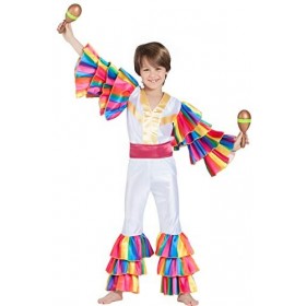 Car&Gus Déguisement de Danseur de Rumba Blanc pour Enfant