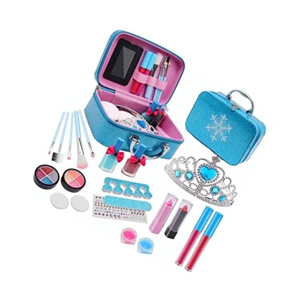 Shanrya Jouets de Maquillage pour Enfants, Kits doutils de Maquillage pour léducation des Enfants, 21 Pièces Portables Fill