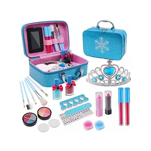 Shanrya Jouets de Maquillage pour Enfants, Kits doutils de Maquillage pour léducation des Enfants, 21 Pièces Portables Fill