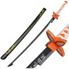 DIVONU Lame Cos Épée en Bois Kamado Tanjirou Prop Arme en Bois Modèle Anime Ninja Épée Décoratif Jouets Cosplay Accessoires J