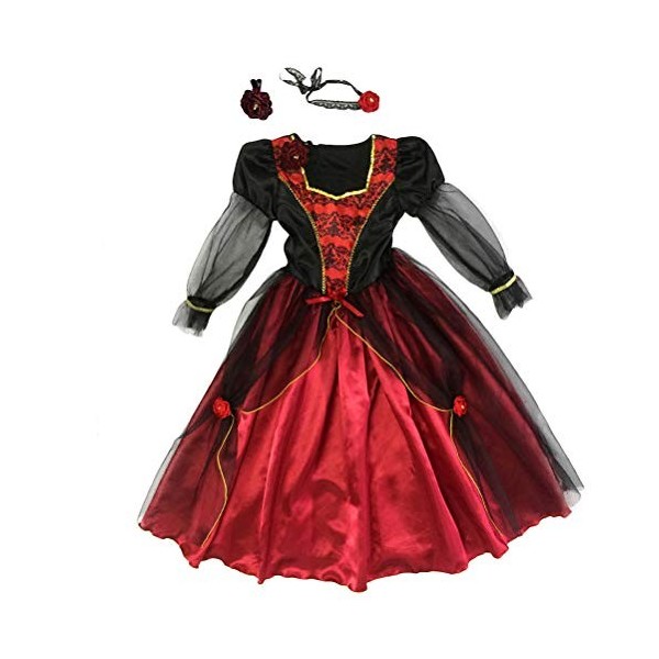 1 Jeu Déguisement De Sorcière Vampire Costume De Reine Vampire Fournitures Dhalloween Costumes De Fête Dhalloween Robe Goth