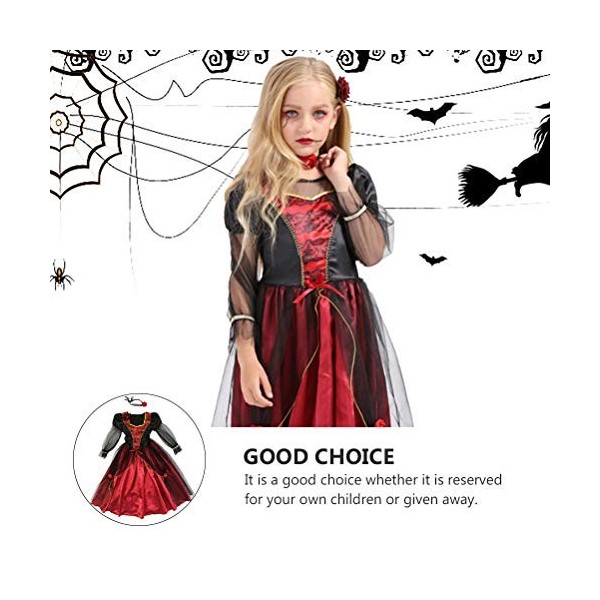 1 Jeu Déguisement De Sorcière Vampire Costume De Reine Vampire Fournitures Dhalloween Costumes De Fête Dhalloween Robe Goth