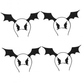 Beavorty 4 Ensembles Chauve-Souris Bandeau Cheveux Clip Roleplay Costume Robe Dentelle Bandeau Halloween Partie Coiffure Chau