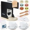 Accessoires de cuisine pour enfants - Machine à café en bois - Machine à expresso - Jouets de cuisine pour filles et garçons 