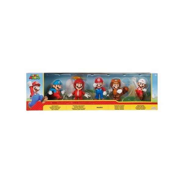 SUPER MARIO Nintendo Lot de 5 Figurines Only Mario 6,5 cm