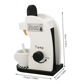 Hztyyier Cafetière Jouet Playset Enfants Jouets en Bois- Tout-Petit Jouer Accessoires de Cuisine pour Filles et Garçons