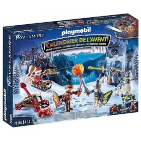 PLAYMOBIL 71346 Calendrier de lAvent - Noël Chevaliers Novelmore - La Magie de Noël - 24 fenêtres à Ouvrir en Attendant Noël