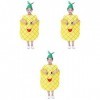 TOYANDONA 3 Pièces Spectacle Costumes Ananas Enfants Fraise Fruits Légume Prop Champignon Chapeauananas Enfants Tenues Concep