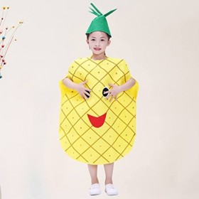 TOYANDONA 3 Pièces Spectacle Costumes Ananas Enfants Fraise Fruits Légume Prop Champignon Chapeauananas Enfants Tenues Concep