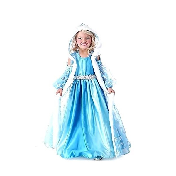 Inception Pro Infinite Taille 140 - 7 - 8 ans - Costume - Carnaval - Halloween - Elsa - Fille - Capuche - Frozen