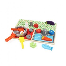 NUOBESTY 1 Jeu Jouet De Puzzle Jouets Éducatifs Jouets Déveil Jeu De Nourriture Vaisselle Jouet Tons De Terre Faire Semblant