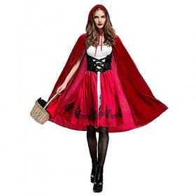 Odizli Robe de princesse pour femme - Pour Halloween, Noël, carnaval, cosplay, fête - Longue robe de bal avec gants, Petit ch