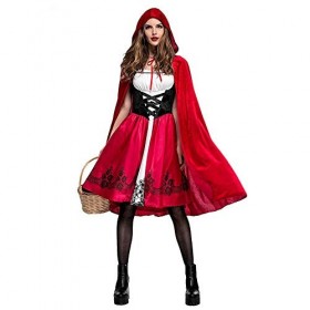 Odizli Robe de princesse pour femme - Pour Halloween, Noël, carnaval, cosplay, fête - Longue robe de bal avec gants, Petit ch