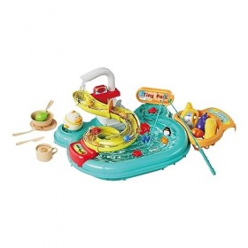 MagiDeal Kits De Cuisine à Jouer, Jeux Dimitation De Cuisine, Jouets Dévier De Cuisine avec Système De Cycle deau Automati