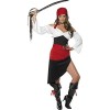 Smiffys Costume jeune pirate coquine avec jupe, haut, ceinture et foulard, Noir