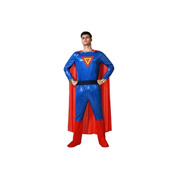 Atosa Costume De Super Héros Pour Homme Superman Costume Complet Cosplay Personnage De Comic Combinaison Avec Cape Bleu Rouge