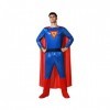 Atosa Costume De Super Héros Pour Homme Superman Costume Complet Cosplay Personnage De Comic Combinaison Avec Cape Bleu Rouge