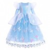 Cendrillon Déguisement Filles - Enfants Cendrillon Robe Cinderella Princesse Costume Carnaval Cosplay Halloween Partie Noël S