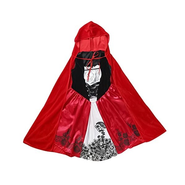 Holibanna 1 Ensemble Enfants Petit Chaperon Rouge Costume Robe Pour Cape Rouge Avec Capuche Enfant Cape Tenue Robe Pour Fille