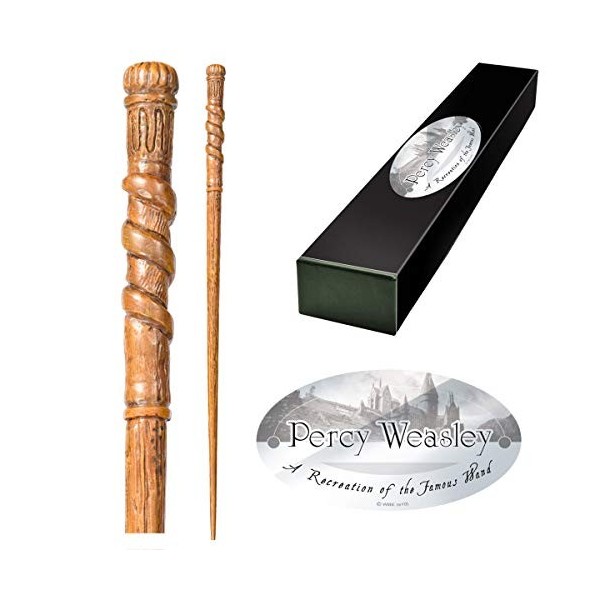 The Noble Collection - Percy Weasley Character Wand - 16in 40cm Wizarding World Wand with Name Tag - Harry Potter Film Set 